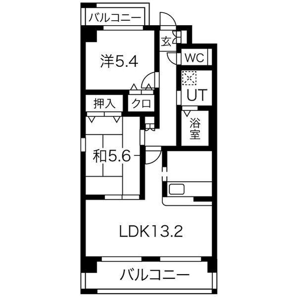 アーバンリミックス(2LDK/3階)の間取り写真