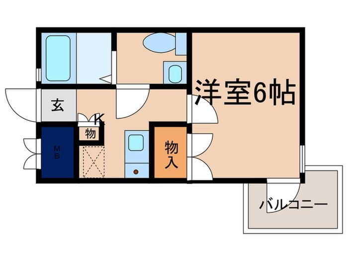 RX東寺(1K/4階)の間取り写真