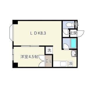 INOVE札幌南4条(1LDK/3階)の間取り写真