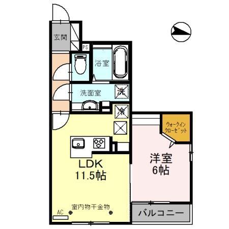 GRAND・LEAD(1LDK/1階)の間取り写真