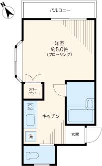 T・A・P(1K/2階)の間取り写真