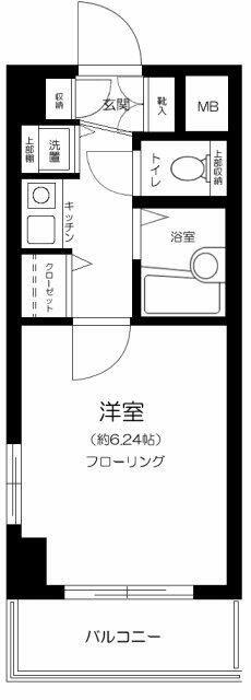 アクティブミレニアム江戸川橋(1K/3階)の間取り写真