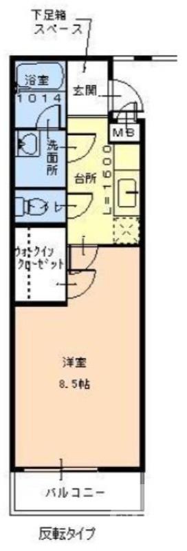 フジパレス浜寺ノースI番館(1K/2階)の間取り写真