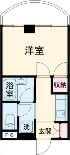 グランディール茨木(1K/2階)の間取り写真