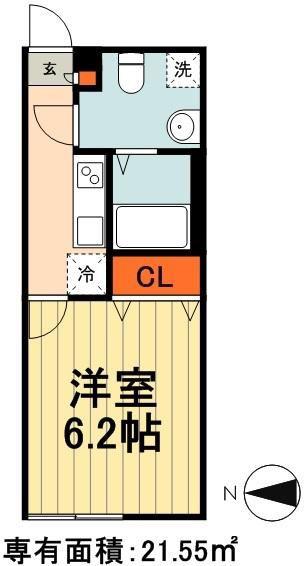 DOGWOOD TG(1K/2階)の間取り写真