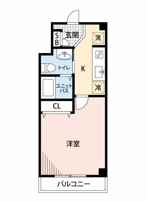マイナビSTAY浦安北栄4丁目(1K/4階)の間取り写真