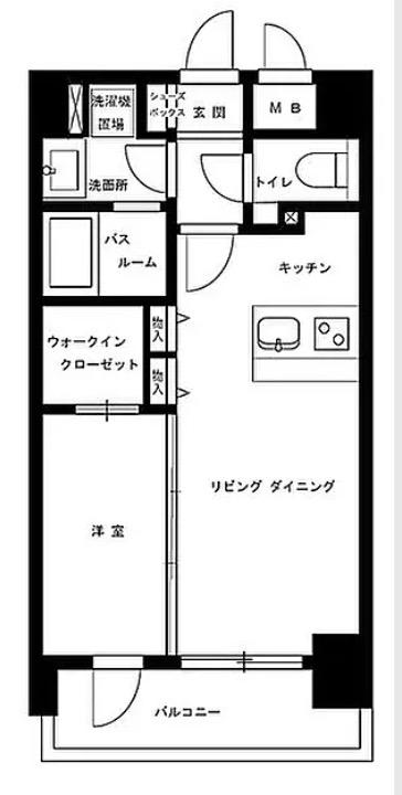 ベイフレール潮見(1LDK/5階)の間取り写真