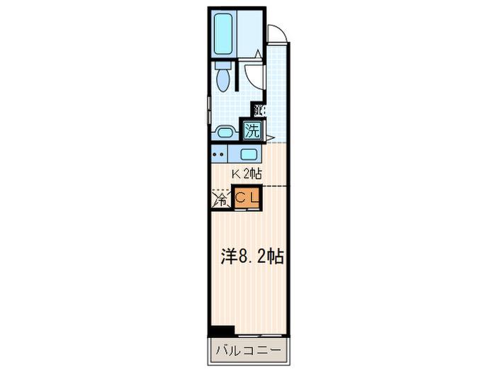 LAFITEKARASUMA(1K/3階)の間取り写真
