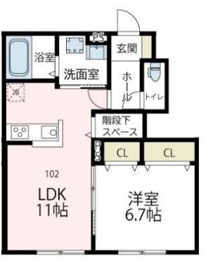メゾンボヌールⅠ(1LDK/1階)の間取り写真