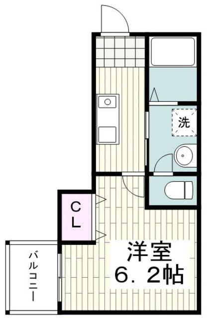 ラフィーナーさがみ野(1K/3階)の間取り写真