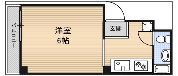 メゾン丸十(ワンルーム/8階)の間取り写真