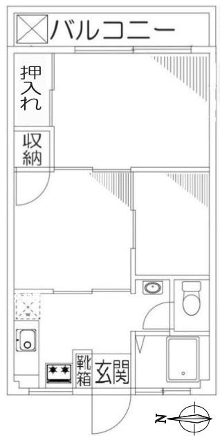 ドゥエリング三愛東青梅(3K/1階)の間取り写真