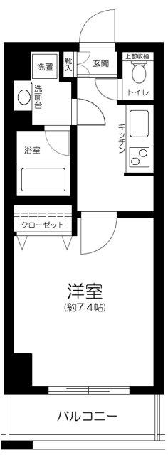 RISINGPLACE押上三番館(1K/2階)の間取り写真