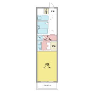 HOTAX正保(1K/5階)の間取り写真