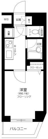 パレステュディオ渋谷ウエスト(1K/9階)の間取り写真