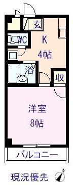 エクセル春日(1K/3階)の間取り写真
