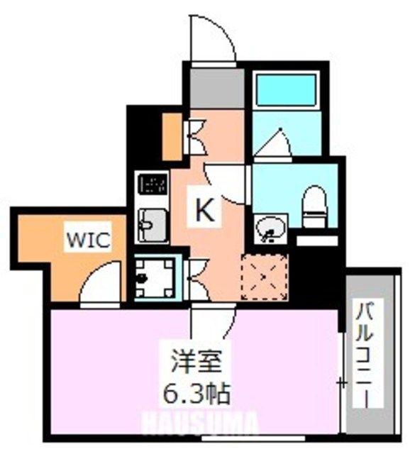 セジョリ王子駅前(1K/6階)の間取り写真