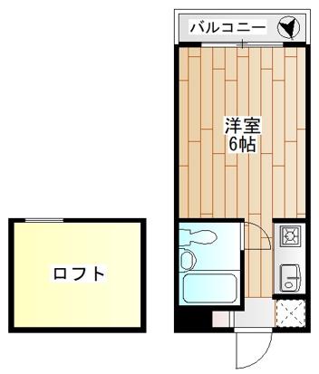 グリーンハイツ(ワンルーム/2階)の間取り写真