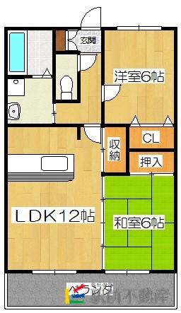 KS2002(2LDK/4階)の間取り写真