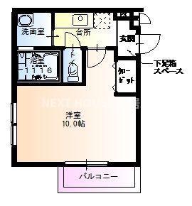 フジパレス百舌鳥本町II番館(1K/2階)の間取り写真