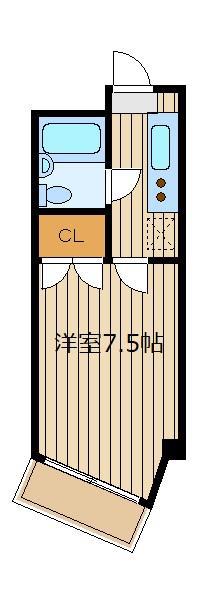 カオパレスナンバーセブン(1K/2階)の間取り写真