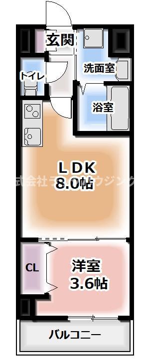 サンフレンドCORE(1LDK/3階)の間取り写真