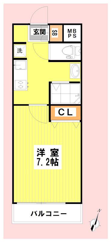 ガーデンハウス東高円寺(ワンルーム/4階)の間取り写真