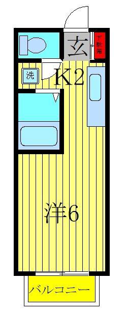 ジュネスコート(1K/1階)の間取り写真