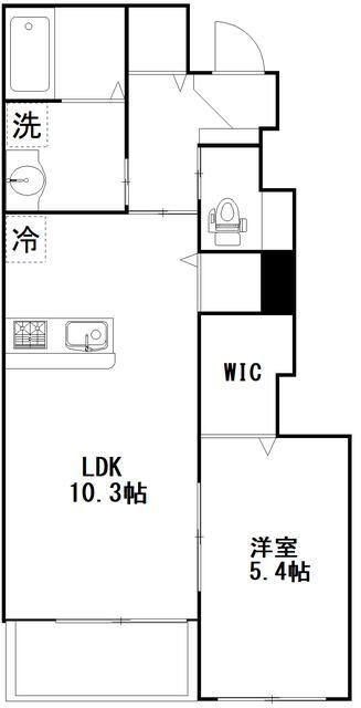 フローリッシュIII(2LDK/2階)の間取り写真