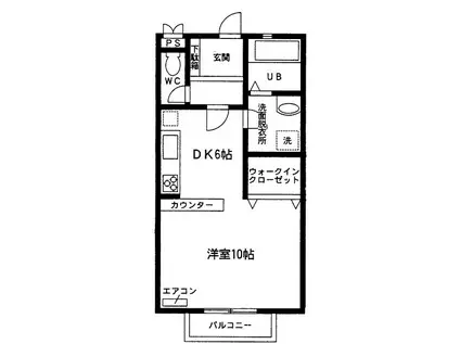 カノープス野田(1DK/1階)の間取り写真