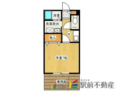 コーポアドヴァンスト(1K/2階)の間取り写真