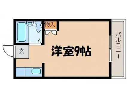 パティオワダ(ワンルーム/1階)の間取り写真