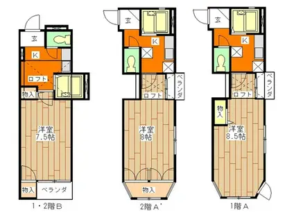 ROISSY DECO(1K/1階)の間取り写真