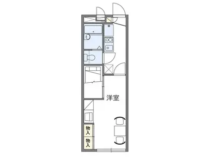 レオパレス植木(1K/2階)の間取り写真