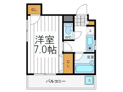 KAマンション(1K/3階)の間取り写真