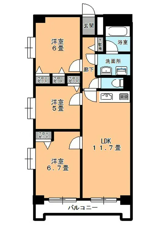 コーポ聖光園 6階階 間取り