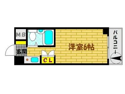 第52新井ビル(ワンルーム/6階)の間取り写真
