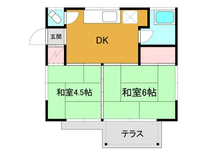 大間々シンプル(2DK/1階)の間取り写真