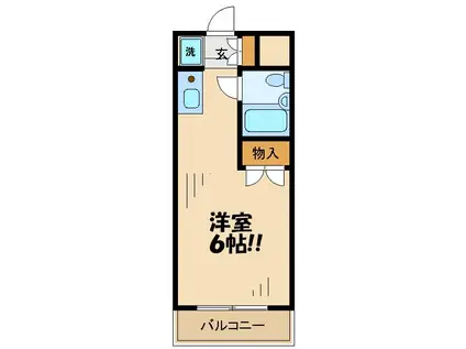 ビアメゾン高幡不動(1K/3階)の間取り写真