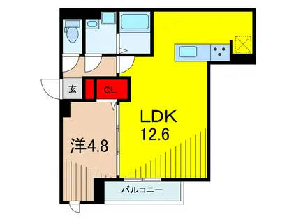 グラナーデ西亀有(1LDK/3階)の間取り写真