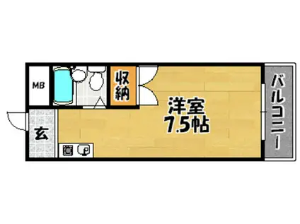 上新ビル7(ワンルーム/3階)の間取り写真