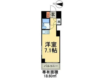 レジデンス上野(ワンルーム/3階)の間取り写真