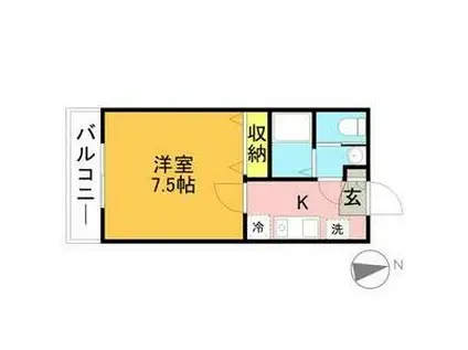 リード桜坂(1K/10階)の間取り写真