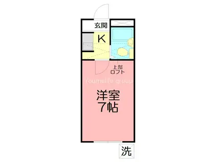 ビューパレス湘南伊勢原I(1K/1階)の間取り写真