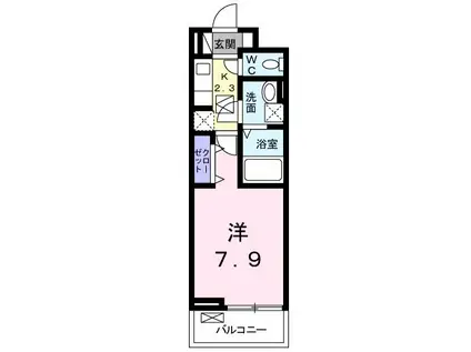 ＪＲ高崎線 高崎駅(ＪＲ) 徒歩28分 3階建 築6年(1K/3階)の間取り写真