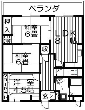 メゾンアコアラム(3LDK/5階)の間取り写真