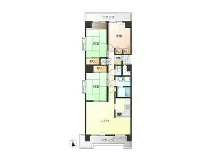 赤羽ハイツ(3LDK/5階)の間取り写真