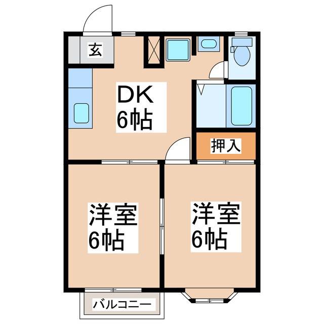 エイペックYT(2K/1階)の間取り写真