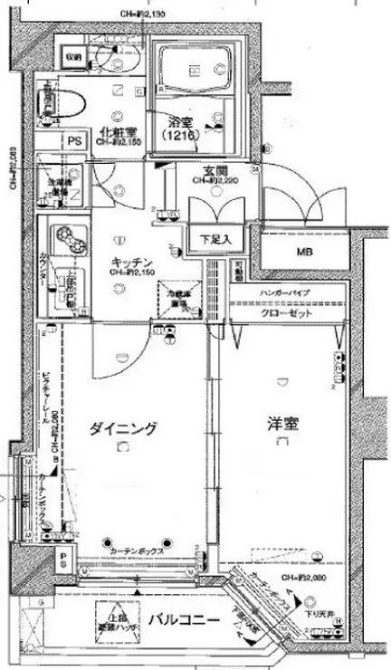 パレステュディオ銀座二丁目 1階階 間取り