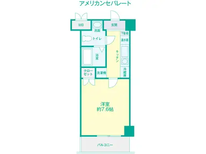 エヴァ名谷(1K/4階)の間取り写真